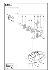 Starter 2 Diagram and Parts List for 327HE4 X-SERIES Husqvarna Hedge Trimmer