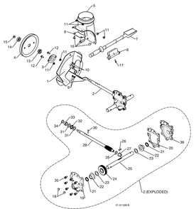 Auger Housing / Impeller Assembly 3 Diagram and Parts List for 1827SB (961930047)(2009-07) Husqvarna Snow Blower