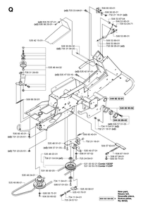 Chassis / Frame Diagram and Parts List for PF21AWD (965095101)(2007-03) Husqvarna Lawn Tractor