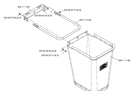 Accessory Bag Assembly Diagram and Parts List for LZ5227TXPKOA (968999309)(2006-02) Husqvarna Lawn Mower
