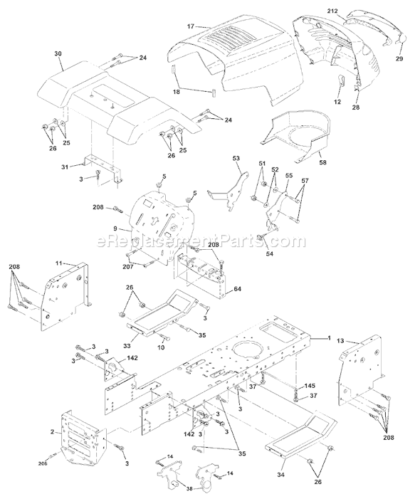 Page A Diagram and Parts List for LTH1342B (954567031) (2001-01) Husqvarna Lawn Tractor