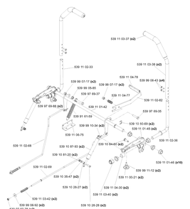 Motion Control Diagram and Parts List for Z4824 (968999303)(2006-03) Husqvarna Lawn Mower