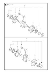 Part Location Diagram of 575545222 Husqvarna Crankshaft Assembly