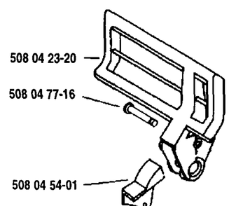 Hand Guard Diagram and Parts List for ELECTRIC1400 1995-09 Husqvarna Chainsaw