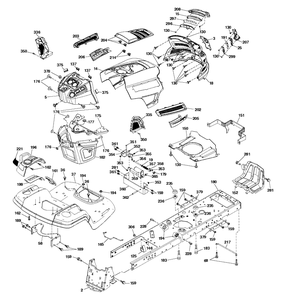 Chassis / Frame Diagram and Parts List for TS348XD (96043032000)(2019-08) Husqvarna Lawn Tractor