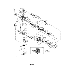 Transaxle >> Hydro Gear Transaxle Diagram and Parts List for 917279040  Husqvarna Lawn Tractor