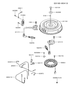 Electrical Diagram and Parts List for FR730V-BS13 2017-09 Husqvarna Engine