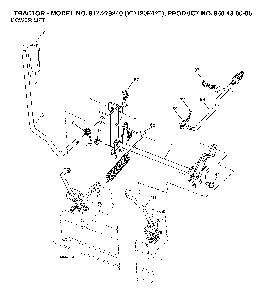 Mower Lift / Deck Lift Diagram and Parts List for YTH20F42T (917279240, 960430005)(2006-02) Husqvarna Lawn Tractor