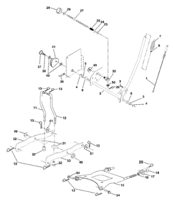Mower Lift Diagram and Parts List for YTH1848XP (954567260-C)(2001-10) Husqvarna Lawn Tractor