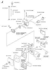 Carburetor And Air Filter Diagram and Parts List for 343F 20043100001-20064000000 Husqvarna Brush Cutter