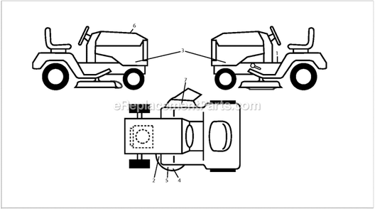 Decals B Diagram and Parts List for TS148XK  Husqvarna Lawn Tractor