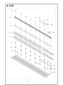 Cutting Equipment Diagram and Parts List for 536LIHE3 2016-09 Husqvarna Hedge Trimmer