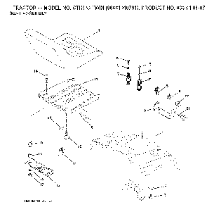 Seat Diagram and Parts List for CTH180TWIN (96061018701)(2007-05) Husqvarna Lawn Tractor