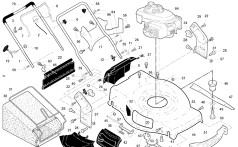 Frame Diagram and Parts List for 7022RLS (96143006400)(2010-04) Husqvarna Lawn Mower