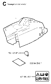 Cover Diagram and Parts List for 351EPA 20012200001 Husqvarna Chainsaw