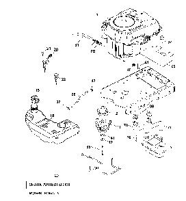 Engine Diagram and Parts List for GTH260TWIN (96041004504)(2010-03) Husqvarna Lawn Tractor