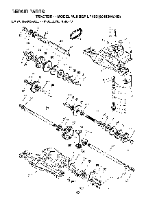 Transmission Diagram and Parts List for LR120 (954830051B)(1996-05) Husqvarna Lawn Tractor