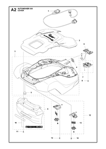 Cover Diagram and Parts List for 550 2018 Husqvarna Lawn Mower