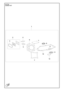Gasket Kit Diagram and Parts List for HV764  Husqvarna Engine