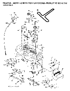 Mower Deck / Cutting Deck Diagram and Parts List for LT18542 (96013000400)(2006-03) Husqvarna Lawn Tractor