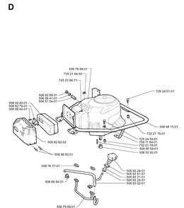 Engine Diagram and Parts List for PR14 1999-04 Husqvarna Lawn Mower