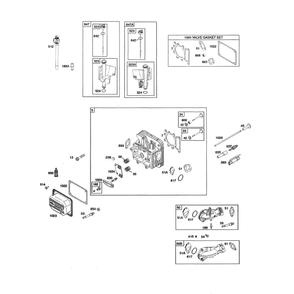 Engine >> Head-Cylinder/Intake Manifold Diagram and Parts List for 917223830  Husqvarna Lawn Tractor