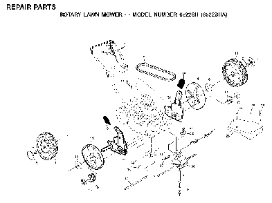 Repair Parts Diagram and Parts List for 6522SFA (532702511)(2001-01) Husqvarna Lawn Mower