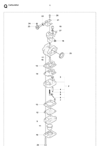 Part Location Diagram of 5053086-01 Husqvarna Washer