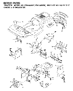 Chassis And Enclosures Diagram and Parts List for YTH1848XPA (954567260)(2001-02) Husqvarna Lawn Tractor
