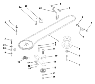 Ground Drive Diagram and Parts List for LR111 (954001212-A)(1994-07) Husqvarna Lawn Tractor