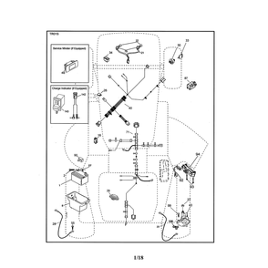 Electrical Diagram and Parts List for 917223905  Husqvarna Lawn Tractor