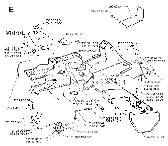 Chassis / Frame Diagram and Parts List for RIDER970HSTBIOCLIP 1997-02 Husqvarna Lawn Tractor