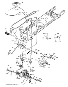 Drive Diagram and Parts List for YTH2246 (917223905)(2017-12) Husqvarna Lawn Tractor