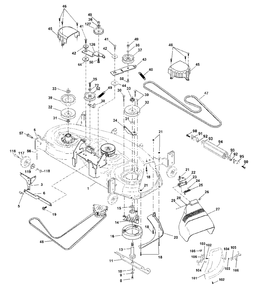 Mower Deck Diagram and Parts List for YTH1746 (954567055-B)(2001-01) Husqvarna Lawn Tractor