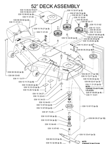 52 Inch/132cm Cutting Deck 2 Diagram and Parts List for IZ5223 (968999258)(2005-12) Husqvarna Lawn Mower