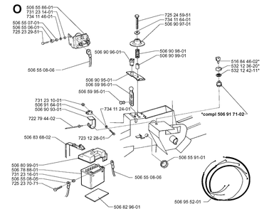 Electrical Diagram and Parts List for RIDER970HST 1998-03 Husqvarna Lawn Mower