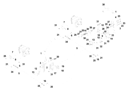 Motion Control Diagram and Parts List for BZ6127D (968999218) (BAM) (033600000 and Up)(2004-11) Husqvarna Lawn Mower