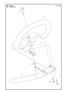 Handle Diagram and Parts List for 543RB  Husqvarna Brush Cutter