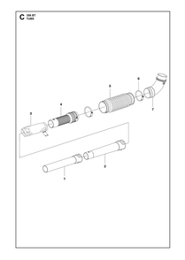 Tube Diagram and Parts List for 356BTX  Husqvarna Leaf Blower / Vacuum