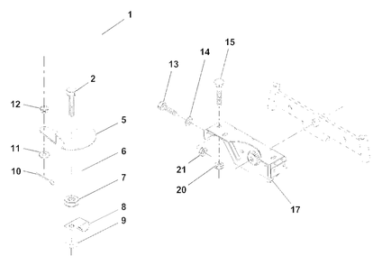 Sector Gear/Axle Support Diagram and Parts List for LR111 (954001212-A)(1994-07) Husqvarna Lawn Tractor