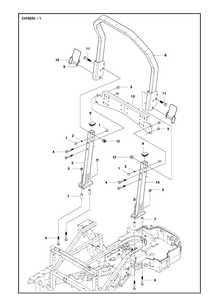 Part Location Diagram of 576123802 Husqvarna Rops