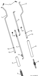 Handles 3 Diagram and Parts List for 13524SBXLS (961930048)(2009-07) Husqvarna Snow Blower