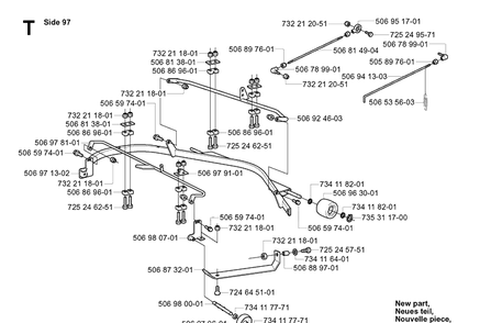 Protection Frame Diagram and Parts List for RIDER16 2003-01 Husqvarna Lawn Mower
