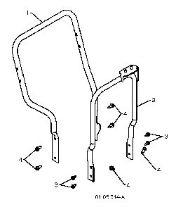Handle Diagram and Parts List for 1830SB96193006501 2010-08 Husqvarna Snow Blower