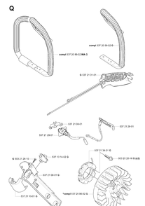 Electrical Diagram and Parts List for 575XP 20051400001-20070100000 Husqvarna Chainsaw