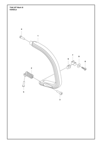 Handle Diagram and Parts List for T540XPMARKIII  Husqvarna Chainsaw