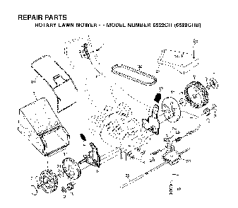 Repair Parts Diagram and Parts List for 6522CHB (954222725)(2001-10) Husqvarna Lawn Mower