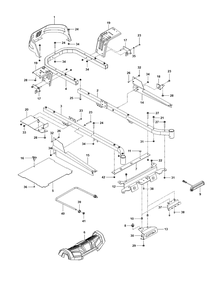 Frame Diagram and Parts List for Z254F  Husqvarna Lawn Mower