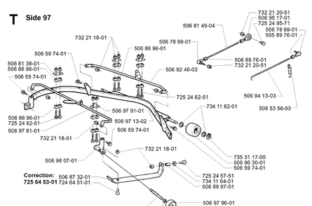 Protection Frame Diagram and Parts List for PR15 2001-02 Husqvarna Lawn Mower