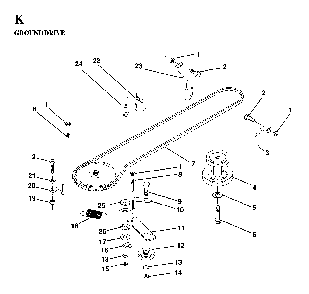 Drive Diagram and Parts List for LT130 (HE1336D, 954820081)(1997-03) Husqvarna Lawn Tractor